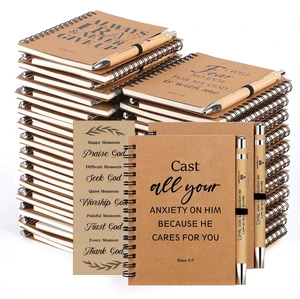 150 Pcs/50 Set Christian Spiral Notebook, Christian Gifts for Women with Ballpoint Pen and Bookmark, Prayer Journal Bulk Bible Study Groups, Church Members and Church Families 150 Pcs/50 Set Christian Spiral Notebook, Christian Gifts for Women with Ballpoint Pen and Bookmark, Prayer Journal Bulk Bible Study Groups, Church Members and Church Families