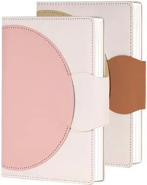 Journal for Women 2-Pack Leather Journaling Notebooks Hardcover Diary Buckle Closure, A5 Journals for Writing, 100 GSM Lined Journal for Business Work School, Note Taking, Brown & Pink Journal for Women 2-Pack Leather Journaling Notebooks Hardcover Diary Buckle Closure, A5 Journals for Writing, 100 GSM Lined Journal for Business Work School, Note Taking, Brown & Pink