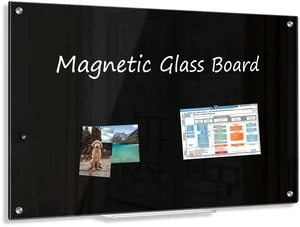 20 x 30 Black Dry Erase Board Magnetic Tempered Glass Whiteboard (2 x 1.5) Small Wall Mounted Glass White Board with Acrylic Pen Tray for Office, Home, School 20 x 30 Black Dry Erase Board Magnetic Tempered Glass Whiteboard (2 x 1.5) Small Wall Mounted Glass White Board with Acrylic Pen Tray for Office, Home, School