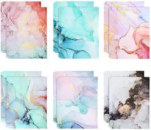 12 pcs Plastic Folders with Pockets,3 Hole Punched Folders Heavy Duty Binder Folder for 3 Ring Binder,Cute Marble Colors 2-Pocket Folders for School&Office,Back to School Supplies 12 pcs Plastic Folders with Pockets,3 Hole Punched Folders Heavy Duty Binder Folder for 3 Ring Binder,Cute Marble Colors 2-Pocket Folders for School&Office,Back to School Supplies