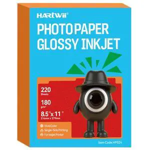180gsm Glossy Inkjet Photo Paper 8.5x11 inches - 220 Sheets High Glossy Printer Paper 48lb 8.5mil for Dye Ink, Fast Dry, Smudge Resistant, for Brochure Paper, Professional Picture Paper 180gsm Glossy Inkjet Photo Paper 8.5x11 inches - 220 Sheets High Glossy Printer Paper 48lb 8.5mil for Dye Ink, Fast Dry, Smudge Resistant, for Brochure Paper, Professional Picture Paper