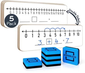 Dry Erase Number Line Board 12x4 Double Sided 5 Pack with Eraser 5 Board 5 Erasers, 0-10 And 0-20 Math Layouts, Lightweight Lapboards for Classroom, Homeschool, Easy to Clean No Ghosting Dry Erase Number Line Board 12x4 Double Sided 5 Pack with Eraser 5 Board 5 Erasers, 0-10 And 0-20 Math Layouts, Lightweight Lapboards for Classroom, Homeschool, Easy to Clean No Ghosting