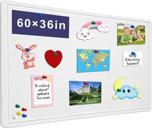 Large Bulletin Board 60" x 36" Felt Cork Board,Decor Pin Board, Warm White Cork Board Alternative for Wall, Foldable Self-Adhesive Vision Board Prayer Board with Pushpins for Home Office Classroom Large Bulletin Board 60" x 36" Felt Cork Board,Decor Pin Board, Warm White Cork Board Alternative for Wall, Foldable Self-Adhesive Vision Board Prayer Board with Pushpins for Home Office Classroom