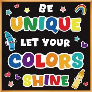 Classroom Bulletin Board Decoration Set Crayon Wall Door Decor Colorful Crayon Classroom Decorations for Kindergarten Preschool Elementary Middle School(Be Unique Let Your Colors Shine) Classroom Bulletin Board Decoration Set Crayon Wall Door Decor Colorful Crayon Classroom Decorations for Kindergarten Preschool Elementary Middle School(Be Unique Let Your Colors Shine)