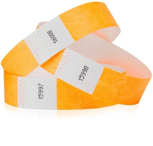 5,000 Neon Orange Tyvek Wristbands for Events Comfortable Water/Tear-Resistant - USA Made Tyvek Wristband ID Bracelets for Events, Concerts, Party Security, VIP Admission 5,000 Neon Orange Tyvek Wristbands for Events Comfortable Water/Tear-Resistant - USA Made Tyvek Wristband ID Bracelets for Events, Concerts, Party Security, VIP Admission