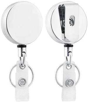4 Pack Retractable Keychain - Heavy Duty Metal Badge Reel, White ID Badge Holder Reel with Metal Casing with 27.5"UHMWPE Fiber Pull Cord for Durability and Easy Access - Holds up to 8 Keys 4 Pack Retractable Keychain - Heavy Duty Metal Badge Reel, White ID Badge Holder Reel with Metal Casing with 27.5"UHMWPE Fiber Pull Cord for Durability and Easy Access - Holds up to 8 Keys