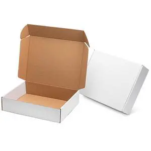 13x10x3 White Shipping Boxes Corrugated Cardboard Box 24 Pack Tab Locking Literature Mailer Flat Empty Gift Packing Supplies - Packaging for Small Business 13x10x3 White Shipping Boxes Corrugated Cardboard Box 24 Pack Tab Locking Literature Mailer Flat Empty Gift Packing Supplies - Packaging for Small Business