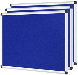 Notice Board Felt Blue, 48 X 24 Inches, 3 Pack, Silver Aluminium Frame Notice Board Felt Blue, 48 X 24 Inches, 3 Pack, Silver Aluminium Frame