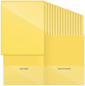 72 Pcs Plastic Take Home Folders with 2 Pockets Parent Teacher Classroom Communication Homework Folder for Students Parent Teacher Connect (Yellow) 72 Pcs Plastic Take Home Folders with 2 Pockets Parent Teacher Classroom Communication Homework Folder for Students Parent Teacher Connect (Yellow)