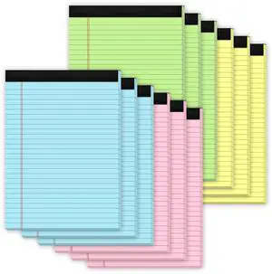 Legal Pads 8.5 x 11 Colored Note Pads, 12 Pack Colored Paper Pads 8.5x11 Lined Paper, Pads of Paper Writing Pads, Wide Ruled Notebook Pad 8 1/2 x 11, Legal Notepads 8.5 x 11, 30 Sheets/Pad Legal Pads 8.5 x 11 Colored Note Pads, 12 Pack Colored Paper Pads 8.5x11 Lined Paper, Pads of Paper Writing Pads, Wide Ruled Notebook Pad 8 1/2 x 11, Legal Notepads 8.5 x 11, 30 Sheets/Pad