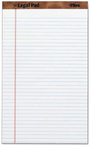 7573 Perforated Everyday Writing Legal Pad, 8.5 x 14 Inch, White, 12 Count (Pack of 1) 7573 Perforated Everyday Writing Legal Pad, 8.5 x 14 Inch, White, 12 Count (Pack of 1)