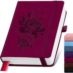 Lined Journal Notebook 365 Pages, A5 Leather Journals for Writing Women Men Hardcover Notebook with 100GSM Thick Paper, Daily Journal Notebook for Travel, Work, School, Note Taking, College Ruled Lined Journal Notebook 365 Pages, A5 Leather Journals for Writing Women Men Hardcover Notebook with 100GSM Thick Paper, Daily Journal Notebook for Travel, Work, School, Note Taking, College Ruled