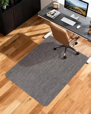 Office Chair Mat for Hardwood Floor, 44.9" x 53.1" Non-Slip Desk Computer Chair Mat, PVC Floor Mat for Rolling Chair, Heavy Duty Wood/Tile Floor Protector Desk Rug for Home, Dark Grey Office Chair Mat for Hardwood Floor, 44.9" x 53.1" Non-Slip Desk Computer Chair Mat, PVC Floor Mat for Rolling Chair, Heavy Duty Wood/Tile Floor Protector Desk Rug for Home, Dark Grey