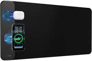 Magnetic Wireless Charging Mouse Pad, 31.5"x15.8" Large Desk Mat Waterproof Mousepad, Smooth Glide, Stitched Edge, Non-Slip Rubber Base, Desk Pad Computer Keyboard Mat, No Adapter Magnetic Wireless Charging Mouse Pad, 31.5"x15.8" Large Desk Mat Waterproof Mousepad, Smooth Glide, Stitched Edge, Non-Slip Rubber Base, Desk Pad Computer Keyboard Mat, No Adapter