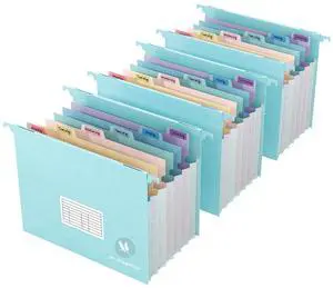 Expanding Hanging File Folders for Filing Cabinet, 7 Accordion Pockets Filing Cabinet Organizer, 1.2'' Expandable, Multi-Color Tabs, Letter Size, 50% Wheat Straw, 3 Pack (Pastel Blue) Expanding Hanging File Folders for Filing Cabinet, 7 Accordion Pockets Filing Cabinet Organizer, 1.2'' Expandable, Multi-Color Tabs, Letter Size, 50% Wheat Straw, 3 Pack (Pastel Blue)