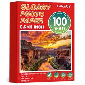 100 Sheets Glossy Photo Paper 8.5 x 11 Inches Inkjet Photo Printer Paper,Compatible with Inkjet Printer Use Dye Ink,Professional Picture Paper(180gsm/48lb) 100 Sheets Glossy Photo Paper 8.5 x 11 Inches Inkjet Photo Printer Paper,Compatible with Inkjet Printer Use Dye Ink,Professional Picture Paper(180gsm/48lb)