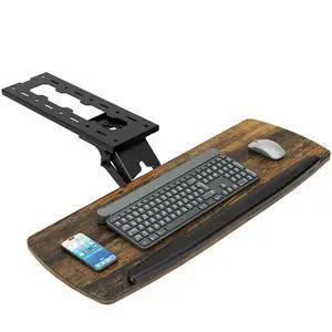 Keyboard Tray Under Desk with Storage Drawer, Height Adjustable Keyboard Tray Slide Out 360° Swivel Tilt, Ergonomic Under Desk Mount Keyboard & Mouse Holder for Gaming Home Office, 28''x11'' Vintage Keyboard Tray Under Desk with Storage Drawer, Height Adjustable Keyboard Tray Slide Out 360° Swivel Tilt, Ergonomic Under Desk Mount Keyboard & Mouse Holder for Gaming Home Office, 28''x11'' Vintage