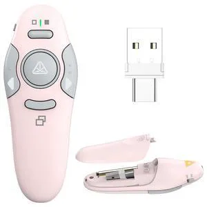 Presentation Clicker Wireless Presenter Remote, Pink, A-C Clicker for PowerPoint Presentation Remote, PowerPoint Slide Advancer for Mac/Windows/Google Slide/Keynote Presentation Clicker Wireless Presenter Remote, Pink, A-C Clicker for PowerPoint Presentation Remote, PowerPoint Slide Advancer for Mac/Windows/Google Slide/Keynote