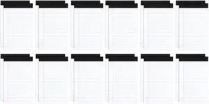 Note Pads 5x8 12 PCS, Small Legal Pads 5x8 White College Ruled for Work, Perforated White Legal Notepads Lined Paper - 30 Sheets Per Notepad (Pack of 2) Note Pads 5x8 12 PCS, Small Legal Pads 5x8 White College Ruled for Work, Perforated White Legal Notepads Lined Paper - 30 Sheets Per Notepad (Pack of 2)