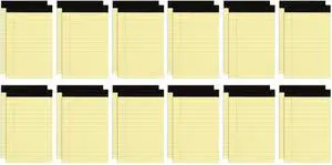 24 Pack Yellow Note Pads 5x8, Small Legalpads-30 Sheets Per Notepad 24 Pack Yellow Note Pads 5x8, Small Legalpads-30 Sheets Per Notepad
