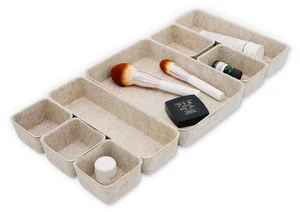 8pc Nordic Felt Desk Drawer Organizer Tray Beige Oatmeal Storage Bin Sustainable material soft yet sturdy,multi-purpose storage, sleek minimalist lifestyle 8pc Nordic Felt Desk Drawer Organizer Tray Beige Oatmeal Storage Bin Sustainable material soft yet sturdy,multi-purpose storage, sleek minimalist lifestyle