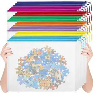 24pcs Mesh Zipper Pouch Bags, Large A3 17x12 Inches Reusable Zipper Bags Puzzle Storage 8 Colors Multipurpose for Board Games Travel Office Supplies and Home Organization 24pcs Mesh Zipper Pouch Bags, Large A3 17x12 Inches Reusable Zipper Bags Puzzle Storage 8 Colors Multipurpose for Board Games Travel Office Supplies and Home Organization