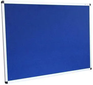 Notice Board Felt Blue, 48 X 36 Inches, Silver Aluminium Frame Notice Board Felt Blue, 48 X 36 Inches, Silver Aluminium Frame