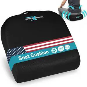 Seat Cushions | Office Chair Cushions for Desk, Car, Wheelchair| Ergonomic Memory Foam Seat Cushion for Support & Comfort | Helps Improve Sitting Posture for Work & Body Relief (1 Pc) Seat Cushions | Office Chair Cushions for Desk, Car, Wheelchair| Ergonomic Memory Foam Seat Cushion for Support & Comfort | Helps Improve Sitting Posture for Work & Body Relief (1 Pc)
