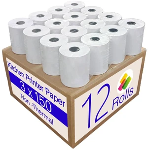 (12 Rolls) 1Ply Bond Receipt Paper Rolls 3 x 150 White Paper for Kitchen Impact Printers TMU200 SRP275 Star SP700 Toast TKP300 Kitchen Printer SNBC BTP-M300 (12 Rolls) 1Ply Bond Receipt Paper Rolls 3 x 150 White Paper for Kitchen Impact Printers TMU200 SRP275 Star SP700 Toast TKP300 Kitchen Printer SNBC BTP-M300