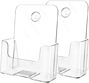 Acrylic Brochure Holder 6x8 Inch, Clear Pamphlet Holder 2 Pack Clear Acrylic, Angled Countertop Display, Holds Brochures, Flyers, Pamphlets And Signs, Easy Access, Space-Saving Design Acrylic Brochure Holder 6x8 Inch, Clear Pamphlet Holder 2 Pack Clear Acrylic, Angled Countertop Display, Holds Brochures, Flyers, Pamphlets And Signs, Easy Access, Space-Saving Design