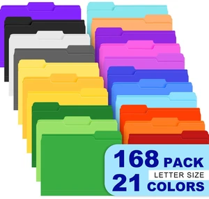 168 Pack Colored File Folders,21 Colors File Folders Letter Size Manilla Folders 8.5 x 11,1/3 Cut Tab Filing Folders for Office School Business Documents Files Paper 168 Pack Colored File Folders,21 Colors File Folders Letter Size Manilla Folders 8.5 x 11,1/3 Cut Tab Filing Folders for Office School Business Documents Files Paper