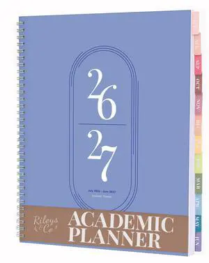 Academic Planner 2026-2027, Daily, Weekly & Monthly Planner, July 2026 - June 2027, Student Notes Pages, Twin-Wire Binding, Weekly Agenda for School & Work (8.5 x 11-Inches, Blue) Academic Planner 2026-2027, Daily, Weekly & Monthly Planner, July 2026 - June 2027, Student Notes Pages, Twin-Wire Binding, Weekly Agenda for School & Work (8.5 x 11-Inches, Blue)