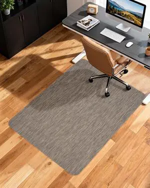 Office Chair Mat for Hardwood Floor, 35.4" x 55" Non-Slip Desk Computer Chair Mat, PVC Floor Mat for Rolling Chair, Heavy Duty Wood/Tile Floor Protector Desk Rug for Home, Dark Brown Office Chair Mat for Hardwood Floor, 35.4" x 55" Non-Slip Desk Computer Chair Mat, PVC Floor Mat for Rolling Chair, Heavy Duty Wood/Tile Floor Protector Desk Rug for Home, Dark Brown