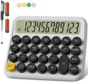 Battery Desk Calculator - 12 Digit Extra Large 5-Inch LCD Display, Big Buttons Easy to Press, 15 Tilt Screen (Black) Battery Desk Calculator - 12 Digit Extra Large 5-Inch LCD Display, Big Buttons Easy to Press, 15 Tilt Screen (Black)