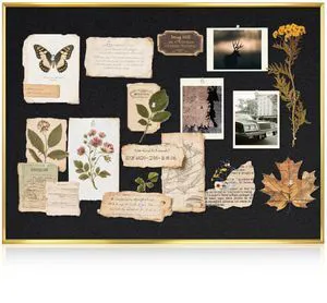 Linen Bulletin Board, 24"x18" Decorative Fabric Pin Board Vision Board Gold Aluminum Frame, Upgraded Black Canvas Surface, Wall Mounted, for Home Office Bedroom Dorm Wall Decor Linen Bulletin Board, 24"x18" Decorative Fabric Pin Board Vision Board Gold Aluminum Frame, Upgraded Black Canvas Surface, Wall Mounted, for Home Office Bedroom Dorm Wall Decor