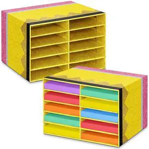 2 Pcs Pencil Classroom Paper Storage Organizer Construction Paper Storage Desktop Mailbox File Sorter Literature Cardboard Organizer for Home Office School, 19.7 x 12.4 x 11.8 Inch 2 Pcs Pencil Classroom Paper Storage Organizer Construction Paper Storage Desktop Mailbox File Sorter Literature Cardboard Organizer for Home Office School, 19.7 x 12.4 x 11.8 Inch