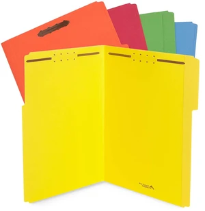 50 Fastener File Folders, Legal, Heavy Duty, Assorted Heavy-duty 14pt, Reinforced 1/3 Top Tab, Legal Size, Embedded Fasteners, for Legal, Medical, and Office Records 50 Fastener File Folders, Legal, Heavy Duty, Assorted Heavy-duty 14pt, Reinforced 1/3 Top Tab, Legal Size, Embedded Fasteners, for Legal, Medical, and Office Records
