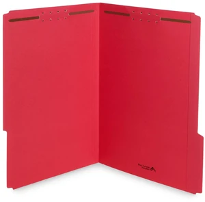 50 Fastener File Folders, Legal, Heavy Duty, Red Heavy-duty 14pt, Reinforced 1/3 Top Tab, Legal Size, Embedded Fasteners, for Legal, Medical, and Office Records 50 Fastener File Folders, Legal, Heavy Duty, Red Heavy-duty 14pt, Reinforced 1/3 Top Tab, Legal Size, Embedded Fasteners, for Legal, Medical, and Office Records