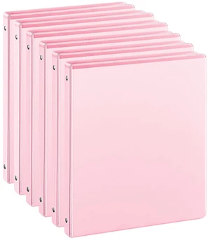 1/2-Inch 3 Ring Binders with 2 Interior Pockets, Basic 0.5'' Binders Holds 100 Sheets Letter Size, Office School Home, 6 Pack 1/2-Inch 3 Ring Binders with 2 Interior Pockets, Basic 0.5'' Binders Holds 100 Sheets Letter Size, Office School Home, 6 Pack