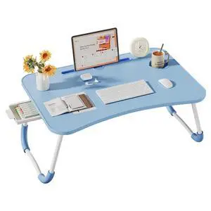Lap Desk Bed Trays for Eating and Laptops Breakfast in Bed Tray for Sofa/Couch/Study/Reading/Writing with Cup Holder/Drawer On Low Sitting Floor Large Portable Foldable (Blue) Lap Desk Bed Trays for Eating and Laptops Breakfast in Bed Tray for Sofa/Couch/Study/Reading/Writing with Cup Holder/Drawer On Low Sitting Floor Large Portable Foldable (Blue)