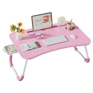 Lap Desk Bed Trays for Eating and Laptops Breakfast in Bed Tray for Sofa/Couch/Study/Reading/Writing with Cup Holder/Drawer On Low Sitting Floor Large Portable Foldable (Pink) Lap Desk Bed Trays for Eating and Laptops Breakfast in Bed Tray for Sofa/Couch/Study/Reading/Writing with Cup Holder/Drawer On Low Sitting Floor Large Portable Foldable (Pink)