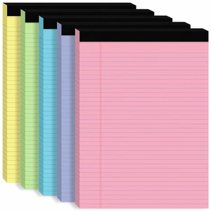 5pcs Legal Pads 8.5 x 11, Perforated Color Notepad 8.5x11, 50Sheets/Pad Writing Pads 8.5x11, College Ruled Thick Paper, Lined Note Pads with Sturdy Backing, Office & School Supplies 5pcs Legal Pads 8.5 x 11, Perforated Color Notepad 8.5x11, 50Sheets/Pad Writing Pads 8.5x11, College Ruled Thick Paper, Lined Note Pads with Sturdy Backing, Office & School Supplies