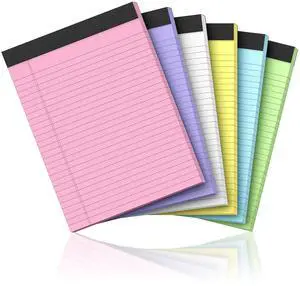 6 Pack Legal Pads 8.5 x 11 Colored Note Pads 8.5 x 11 Pink Notepad Perforated Writing Pads 8.5 x 11 Lined Paper Pads of Paper Wide Ruled 30 Sheets Notebook To Do List for School, Office, Home 6 Pack Legal Pads 8.5 x 11 Colored Note Pads 8.5 x 11 Pink Notepad Perforated Writing Pads 8.5 x 11 Lined Paper Pads of Paper Wide Ruled 30 Sheets Notebook To Do List for School, Office, Home