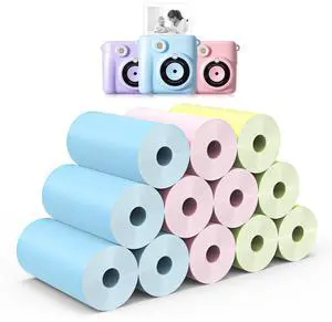 12 Rolls Kids Instant Camera Thermal Print Paper Refill - 3 Colors (Pink, Blue, Yellow) Compatible with Most Children Instant Print Cameras - Paper Only 12 Rolls Kids Instant Camera Thermal Print Paper Refill - 3 Colors (Pink, Blue, Yellow) Compatible with Most Children Instant Print Cameras - Paper Only