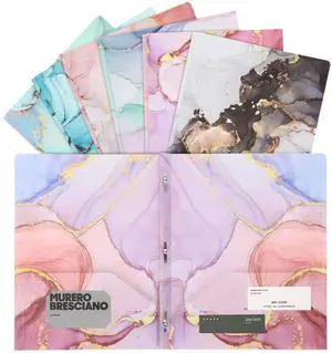 Folders with 2 Pockets and 3 Prongs,12Pcs Cute Marble Style Folder Heavy Duty Plastic Pocket Folders for Documents,Tear-Resistant Aesthetic File Folder,Back to School Supplies Folders with 2 Pockets and 3 Prongs,12Pcs Cute Marble Style Folder Heavy Duty Plastic Pocket Folders for Documents,Tear-Resistant Aesthetic File Folder,Back to School Supplies