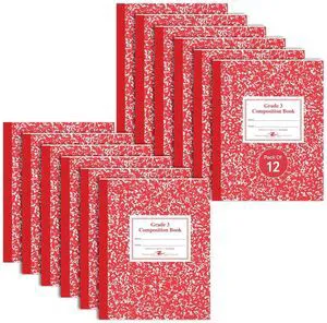 Primary Composition Book, Handwriting Notebook for Kids (K - 3rd Grade), Grade 3 Ruled, 3/8" Skip-Line Manuscript Paper, Flexible Cover, 9.75" x 7.5", 50 Sheets/100 Pages, 12 Pack Primary Composition Book, Handwriting Notebook for Kids (K - 3rd Grade), Grade 3 Ruled, 3/8" Skip-Line Manuscript Paper, Flexible Cover, 9.75" x 7.5", 50 Sheets/100 Pages, 12 Pack