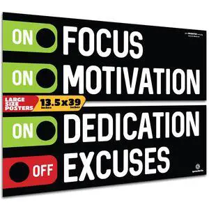 2 Pack 13.5" x 39" Educational Motivational Posters Classroom Banners for Teachers Wall Decor for Pre, Elementary and Middle School - Creates Motivated Classroom Environment 2 Pack 13.5" x 39" Educational Motivational Posters Classroom Banners for Teachers Wall Decor for Pre, Elementary and Middle School - Creates Motivated Classroom Environment