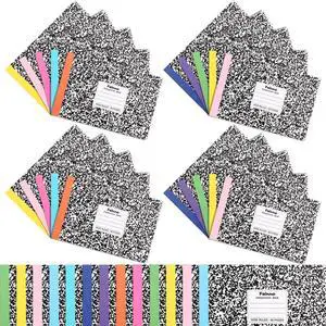 Half Composition Books,Black Multiple Colors,Snowflake 20 Pack Bulk Journals for School Students, Wide Ruled 80 Sheets, 11/32 Inch Spacing, 4-7/8x7-1/2 Size, Primary Covers Half Composition Books,Black Multiple Colors,Snowflake 20 Pack Bulk Journals for School Students, Wide Ruled 80 Sheets, 11/32 Inch Spacing, 4-7/8x7-1/2 Size, Primary Covers