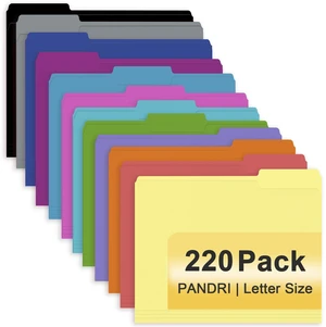 Colored File Folders, 220 Pack 1/3 Cut Tab File Folder, 12 Colors Colored Manila Folder With Tabs for Filing and Organization, Letter Size, 1/3 Cut Tab, Sturdy with Tabs for Office Classroom Colored File Folders, 220 Pack 1/3 Cut Tab File Folder, 12 Colors Colored Manila Folder With Tabs for Filing and Organization, Letter Size, 1/3 Cut Tab, Sturdy with Tabs for Office Classroom