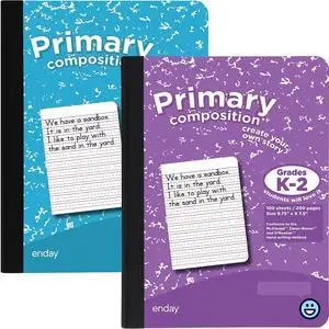 Primary Composition Notebook K-2, Primary Ruled Composition Book, Primary Composition Notebook for Kids, 100 Sheets kindergarten Notebook, Blue and Purple (2 Pack) Primary Composition Notebook K-2, Primary Ruled Composition Book, Primary Composition Notebook for Kids, 100 Sheets kindergarten Notebook, Blue and Purple (2 Pack)